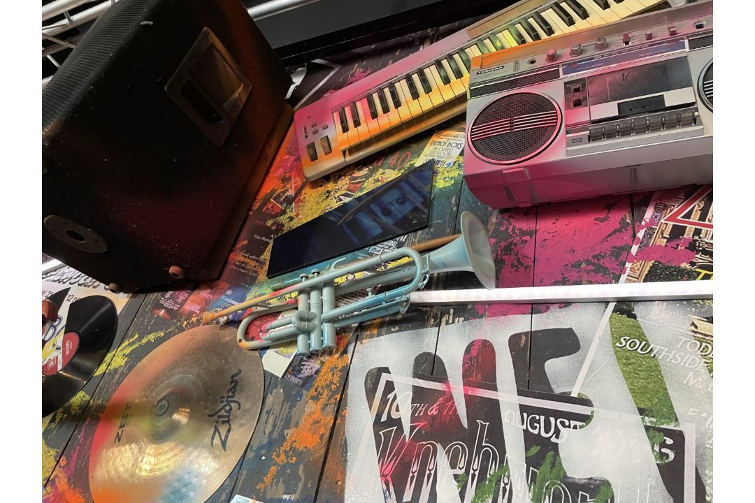 1 x Collection of Rock ‘N’ Roll Custom Display Instruments for a Wall Feature - Image 28 of 34