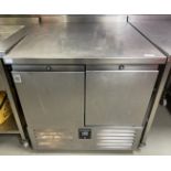 1 x Precision Two Door Stainless Steel Prep Freezer