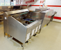 1 x Bespoke Stainless Steel Kitchen Station Featuring Three Sections For Appliance or Workstations