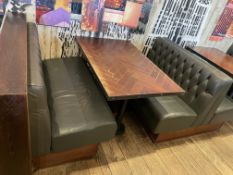 1 x Collection of Faux Leather Double Seating Booths - Upholstered in a Green Faux Leather