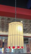 2 x Iconic Art Deco Style Stained Glass Light Pendants