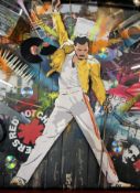 1 x Lifesize Wooden Cut-out of Queens Freddy Mercury in His Signature Yellow Jacket and Iconic
