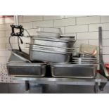 1 x Stainless Steel Wall Mounted Shelf - Includes Pictured Contents of the Shelf