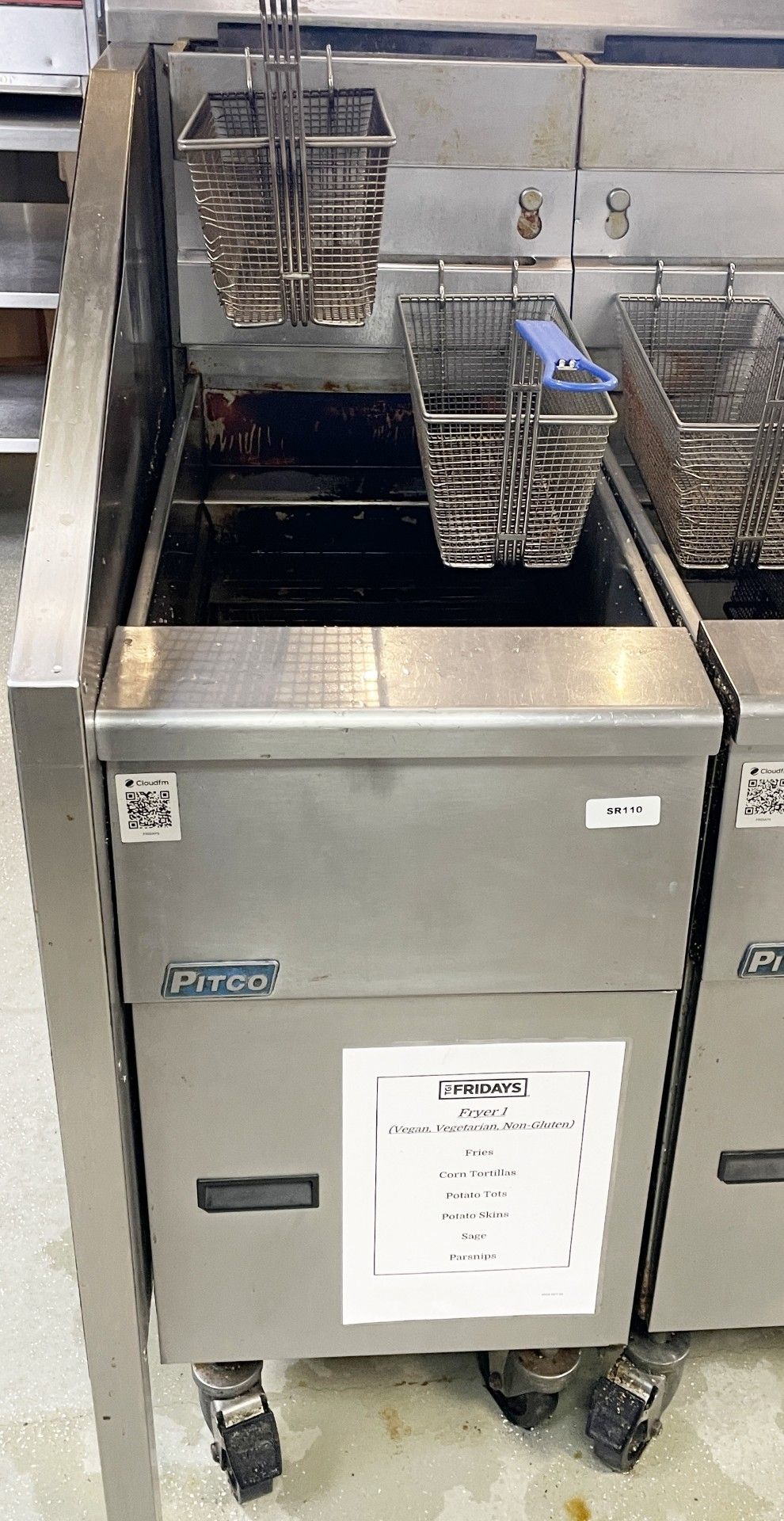 1 x Pitco SG14 Single Tank Gas Fryer with Two Baskets