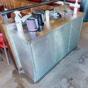 1 x Stainless Steel Three Door Waiter Station