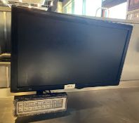 1 x Benq LED Monitor with Kitchen Bumper Bar to Manage Orders