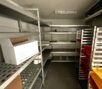 1 x Large L Shaped Walk In Fridge/Freezer Shelving System with Removable Hygienic Perforated Shelves