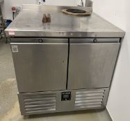 1 x Precision Two Door Stainless Steel Prep Freezer