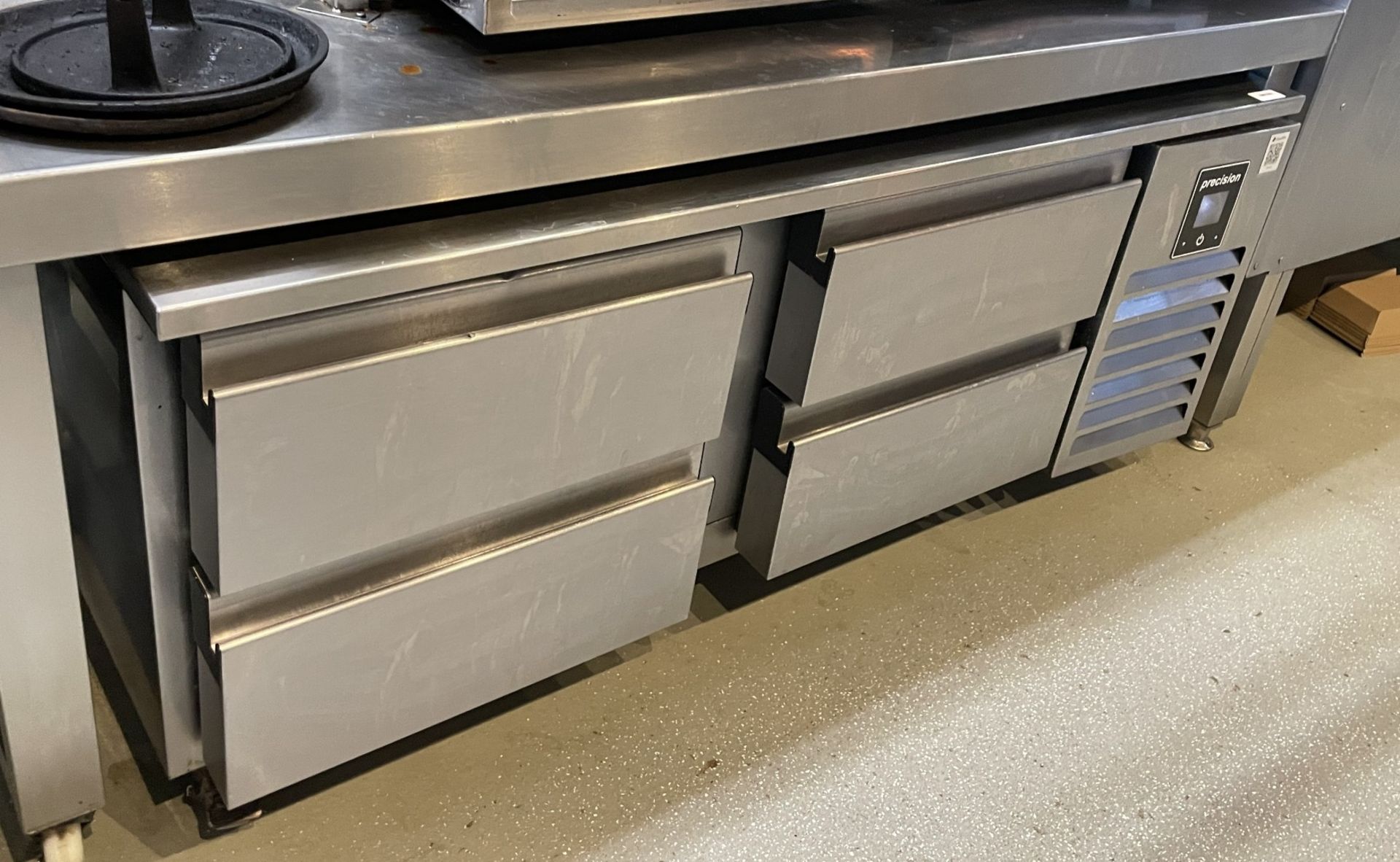 1 x Precision Four Drawer Base Counter Fridge - Image 3 of 9