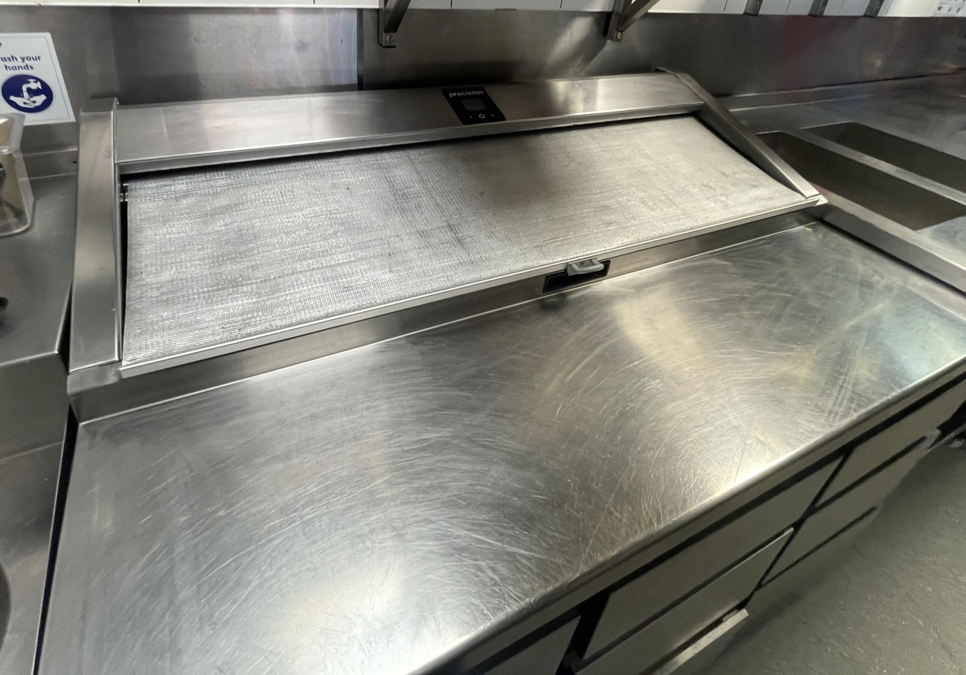 1 x Precision Six Drawer Pizza / Sandwich Topper Prep Fridge - Image 3 of 10