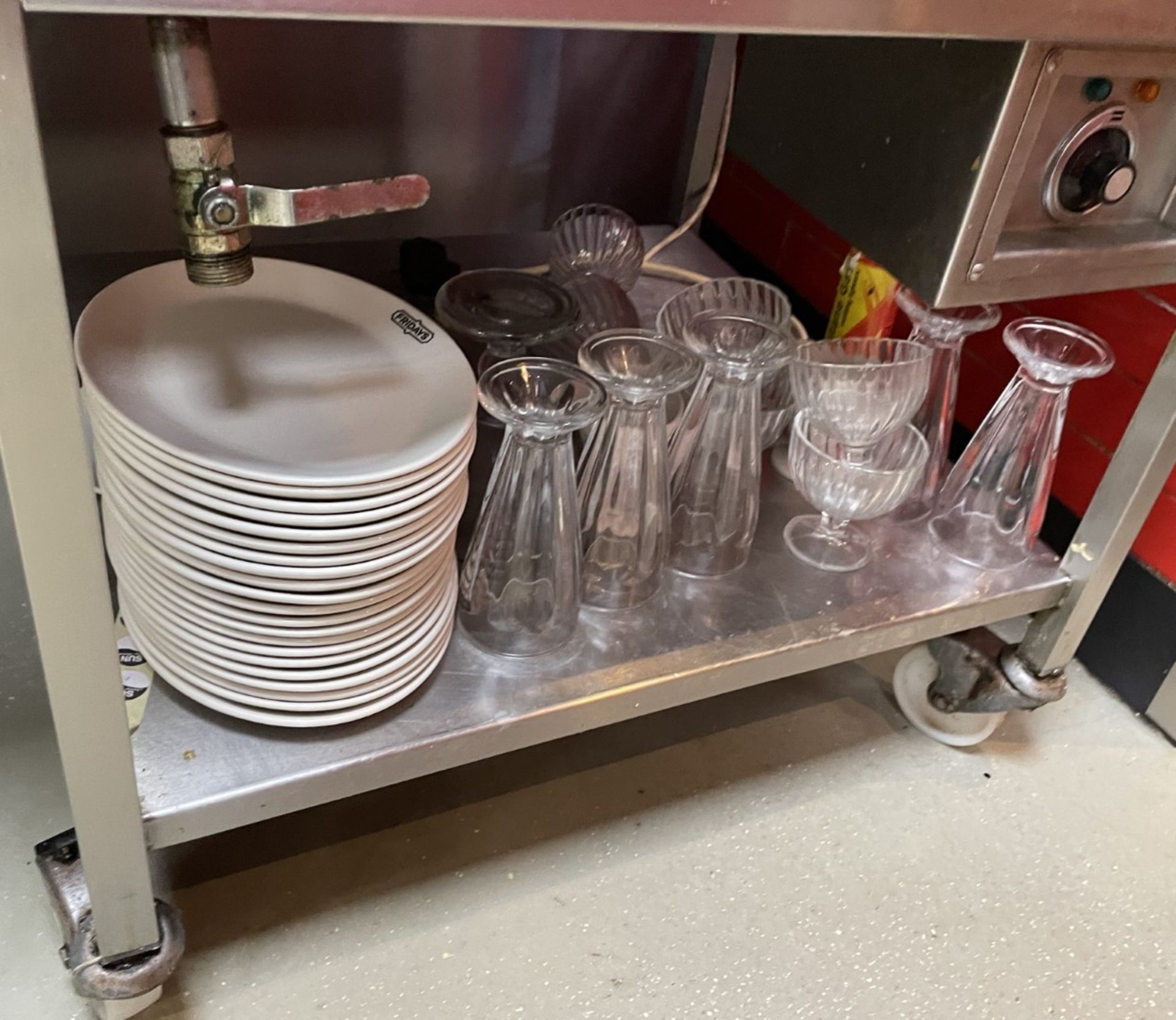 1 x Stainless Steel Baine Marie Prep Unit on Castors - Includes Two Trays and an Assortment - Image 6 of 6