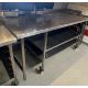 1 x Stainless Steel Prep Table with Undershelves and Castors - Image 2 of 4