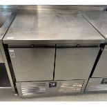 1 x Precision Two Door Stainless Steel Prep Freezer