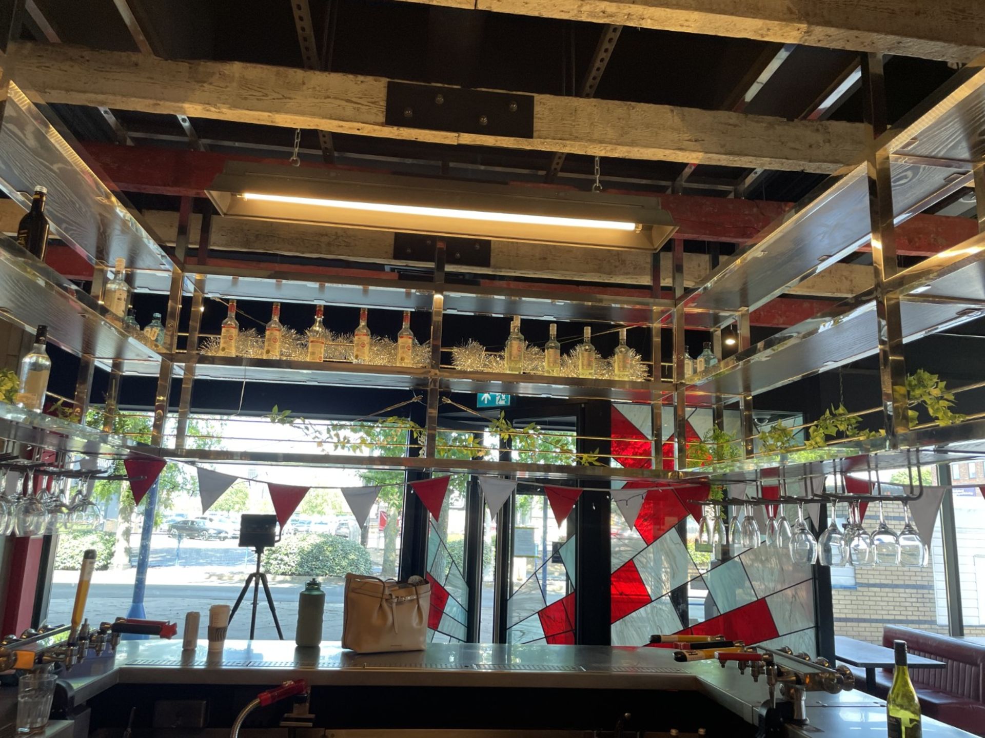 1 x Large Central Island Drinks Bar Features Stainless Bar Tops with Integral Removal Drainers - Image 52 of 64