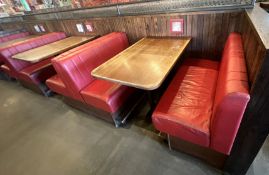 1 x Seating Booth Area Consisting of Two Single Seating Benches, Two Double Seating Benches