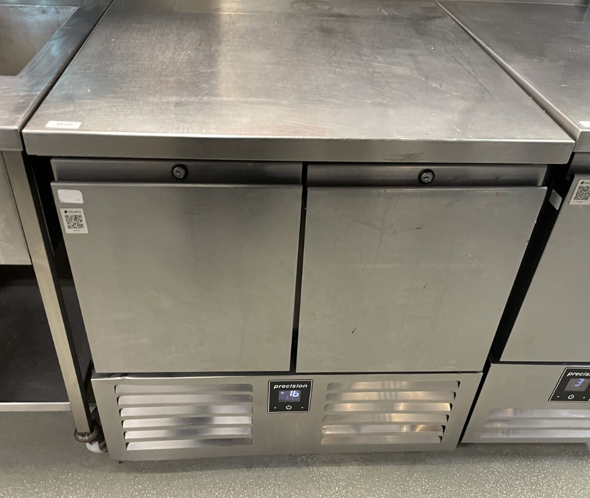 1 x Precision Two Door Stainless Steel Prep Freezer - Image 2 of 5