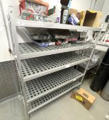 1 x Fridge/Freezer Aluminium Shelving Unit with Removable Hygienic Perforated Shelves