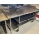 1 x Stainless Steel Prep Table with Undershelves and Castors - Image 3 of 4