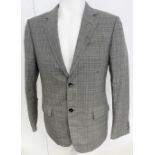 1 x Authentic GUCCI Men's 100% Wool Micro-plaid Blazer Jacket in Grey - Made in Italy - Size: Ref: