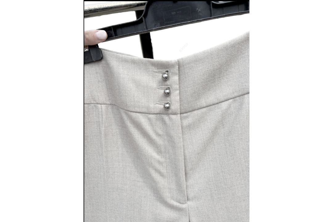 1 x Pair of EDOUARD VERMEULEN / NATAN Ladies' Designer Trousers in a Neutral Tone - Size: EU46 - - Image 3 of 5