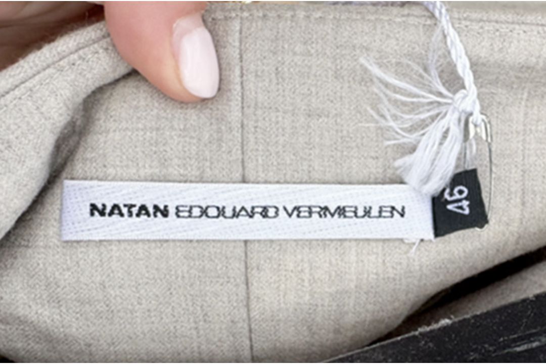 1 x Pair of EDOUARD VERMEULEN / NATAN Ladies' Designer Trousers in a Neutral Tone - Size: EU46 - - Image 4 of 5