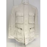 1 x DNKY Men's Lightweight Contemporary Linen Jacket in Cream - Size: S - NO VAT