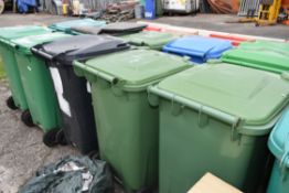 14 x Plastic Wheelie Bins - Ref: 124Y - CL936 - Location: Manchester M19Collection Details: