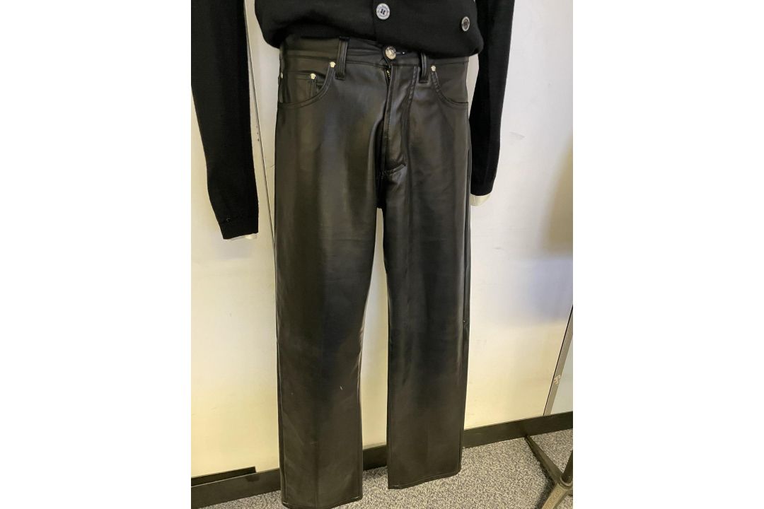 1 x VERSACE COUTURE Men's Black Leather Jeans - Made in Italy - Size 30 - Ref: LB548 - CL1020 - NO - Image 6 of 20