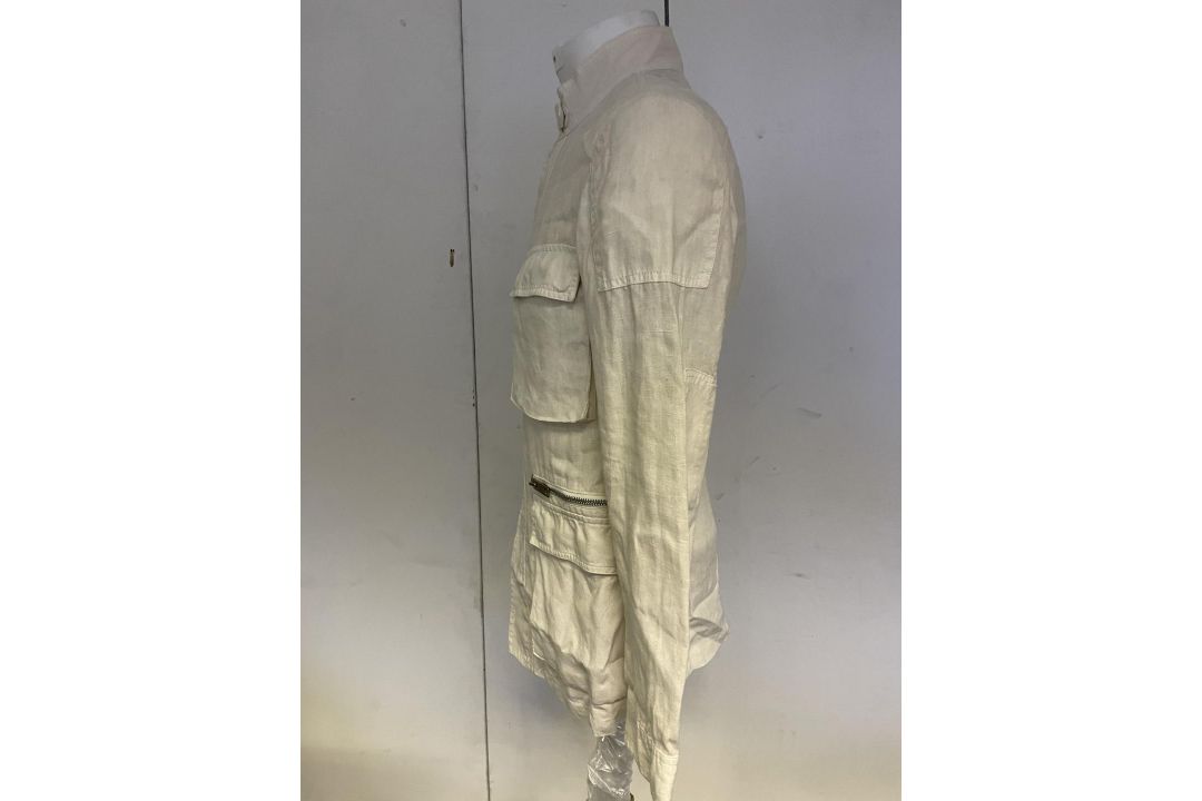 1 x DNKY Men's Lightweight Contemporary Linen Jacket in Cream - Size: S - NO VAT - Image 9 of 22