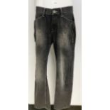 1 x Desigual Men's 'Herren' Designer Jeans in Black, with a Distressed Aesthetic - Size: EU30 - Ref: