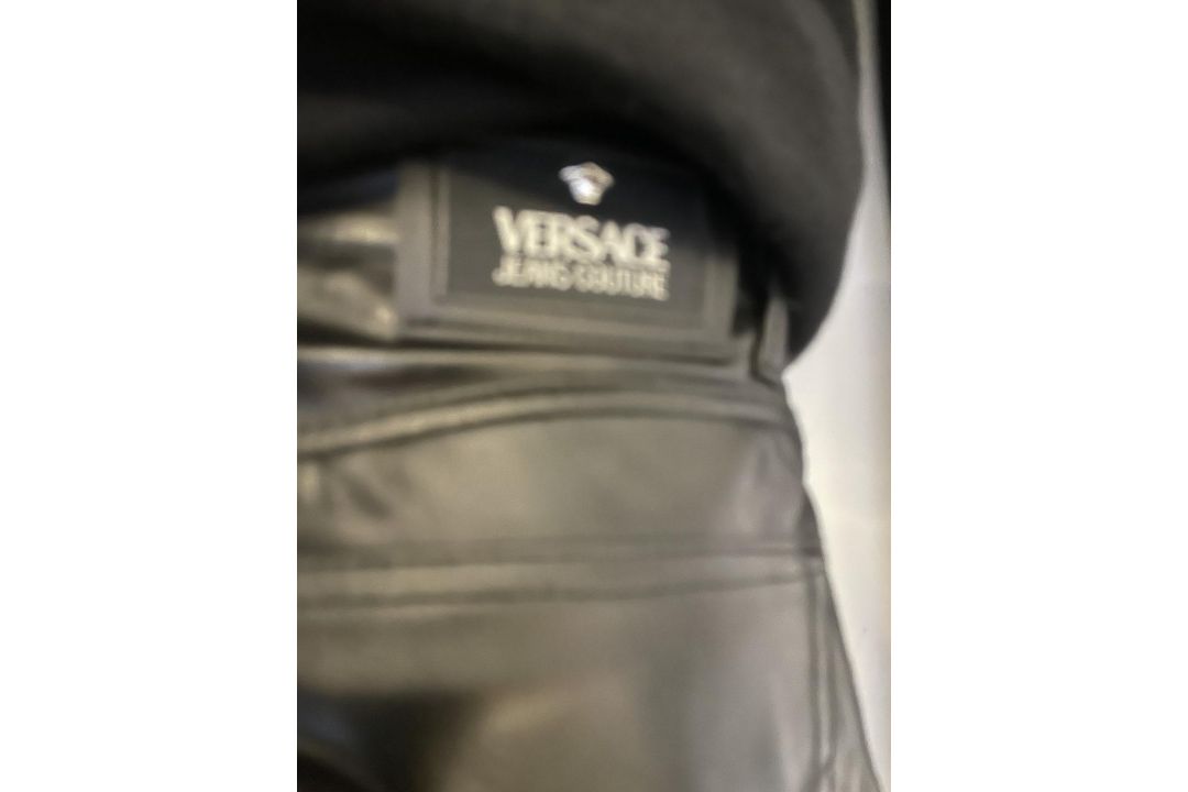 1 x VERSACE COUTURE Men's Black Leather Jeans - Made in Italy - Size 30 - Ref: LB548 - CL1020 - NO - Image 16 of 20