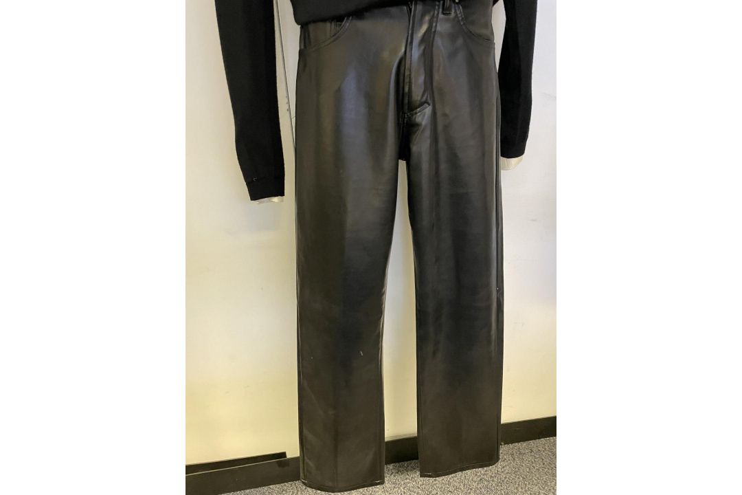 1 x VERSACE COUTURE Men's Black Leather Jeans - Made in Italy - Size 30 - Ref: LB548 - CL1020 - NO - Image 2 of 20