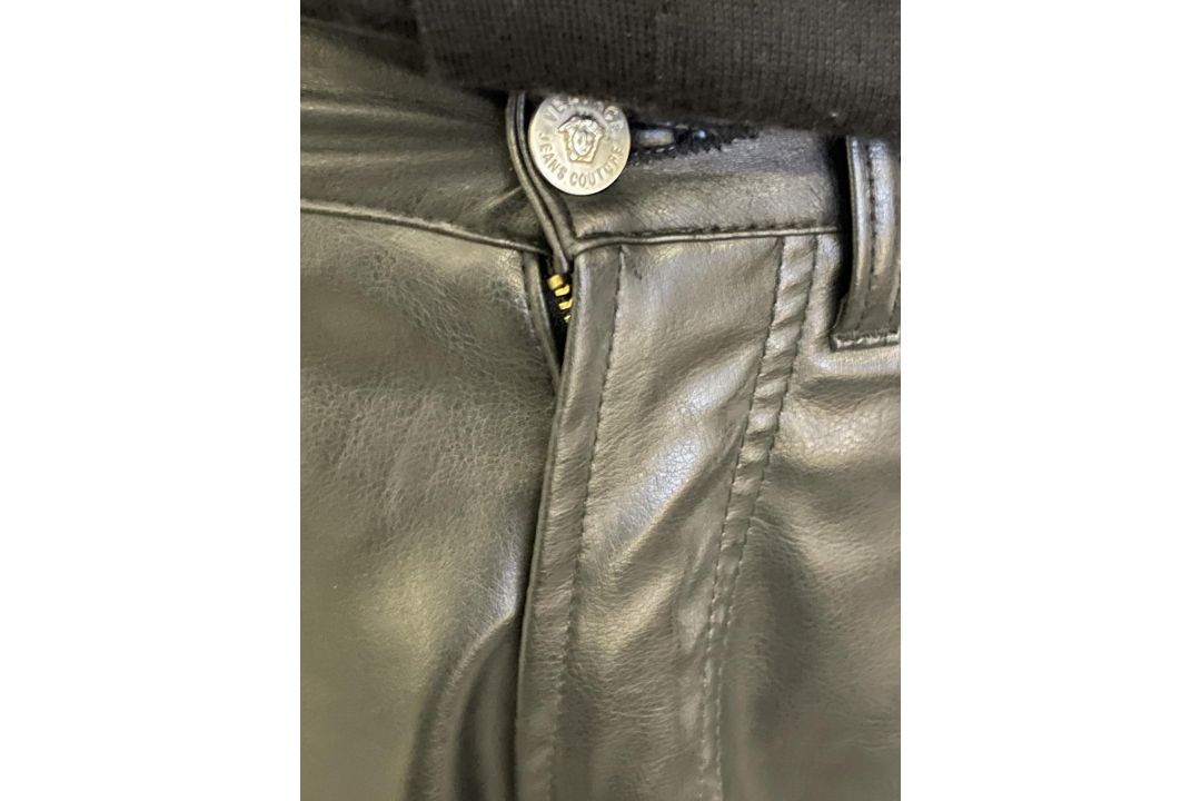 1 x VERSACE COUTURE Men's Black Leather Jeans - Made in Italy - Size 30 - Ref: LB548 - CL1020 - NO - Image 10 of 20