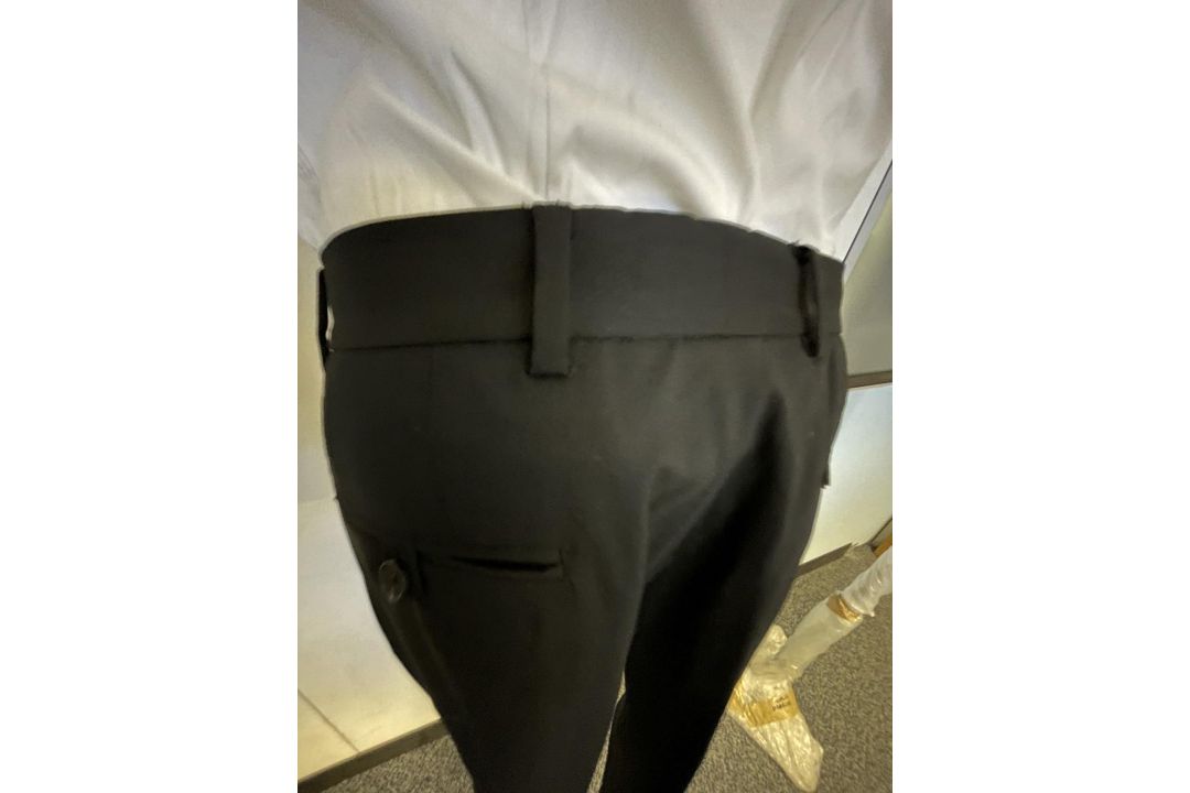 1 x Pair of Men's DNKY Soho Straight Fit Wool Trousers in Black - Size 31 - Ref: LB523 - CL1020 - NO - Image 2 of 12