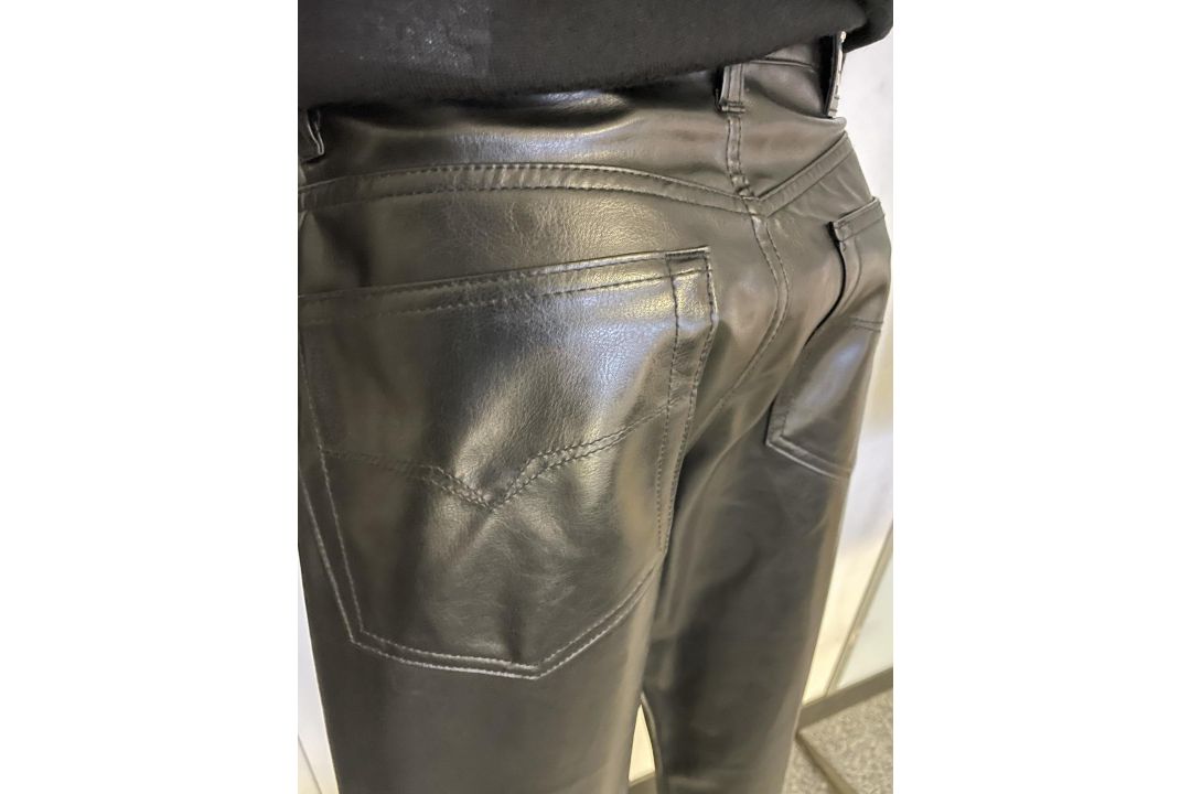 1 x VERSACE COUTURE Men's Black Leather Jeans - Made in Italy - Size 30 - Ref: LB548 - CL1020 - NO - Image 7 of 20