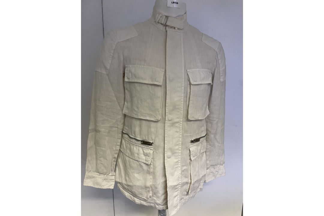 1 x DNKY Men's Lightweight Contemporary Linen Jacket in Cream - Size: S - NO VAT - Image 18 of 22
