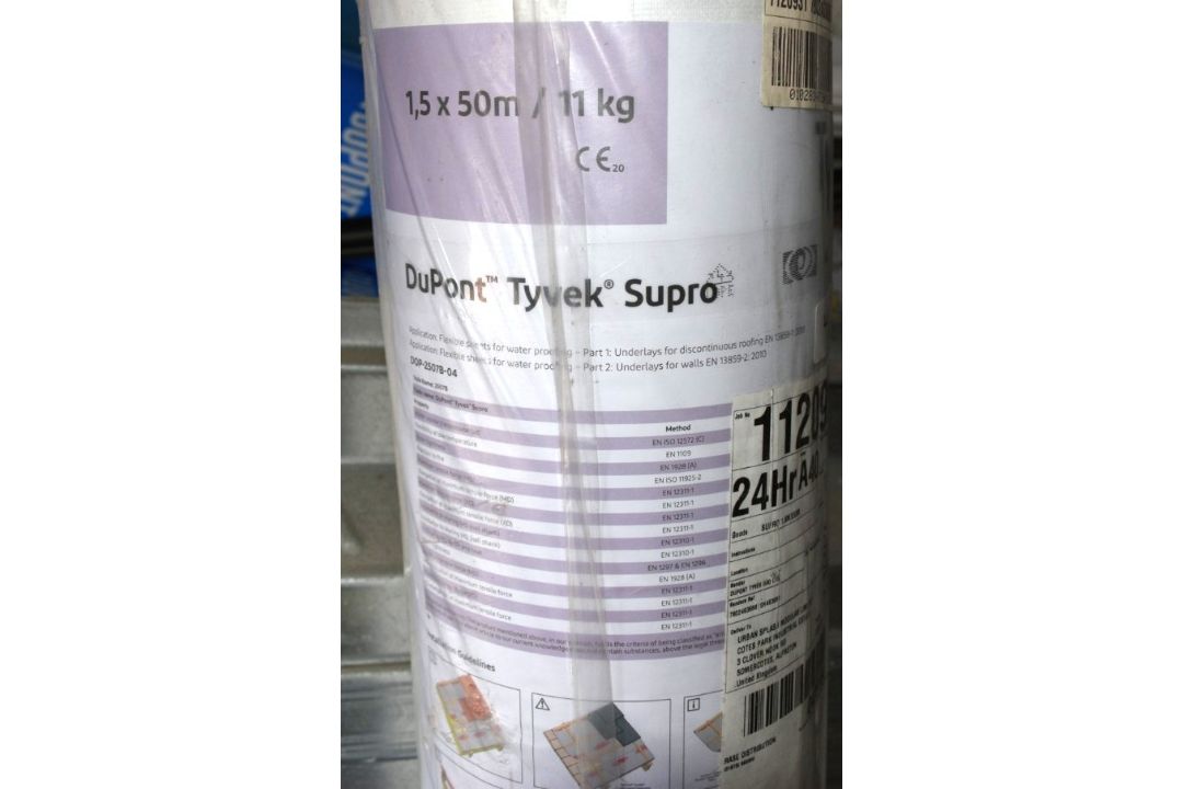 1 x Roll of DuPont Tyvek Supro 1.5x50m Premium, Vapour-Permeable Breather Membrane - Image 3 of 3