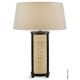 Pair of 'Weave' Luxury Table Lamp featuring Satin Black Metalwork and Natural Cane - Image 10 of 14