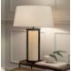 Pair of 'Weave' Luxury Table Lamp featuring Satin Black Metalwork and Natural Cane - Image 1 of 14