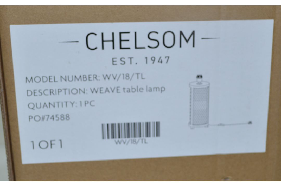 Pair of 'Weave' Luxury Table Lamp featuring Satin Black Metalwork and Natural Cane - Image 7 of 14