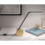 1 x CHELSOM 'Rest' Luxury Desk Lamp Finished In Satin Black and Brushed Brass
