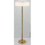 1 x CHELSOM 'Richmond' Luxury LED Freestanding Floor Lamp in a Brushed Brass Finish with Shade