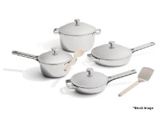 1 x OUR PLACE Set Of 4 Titanium Always Pro Pans - Chrome - Original Price £450.00 - Ref: 240/