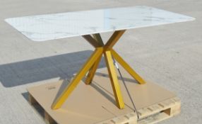 1 x Terrace Marble Topped High Table - Ex-Display - Ref: HNC / 7698977 - CL987 - Location: