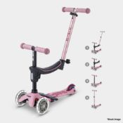 1 x MICRO SCOOTERS Micro Mini2Grow Deluxe Led: Rose Pink - Original Price £119.00