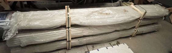 3 x Large Unused Bundles of Extruded Aluminium Structural Profiles with a Rounded Outer Edge