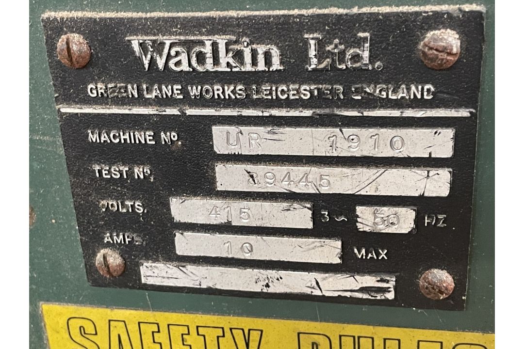 1 x Wadkin UR1910 Heavy Duty Overhead High Speed Pin Router with Large Worktable - 3 Phase - Image 9 of 10