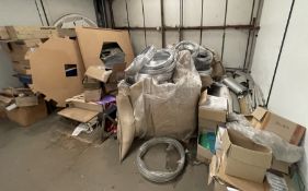 Large Assorted Job Lot to Include Bundles of T-Mold Strips, Diamond Flooring & Sylvania Tube Lights