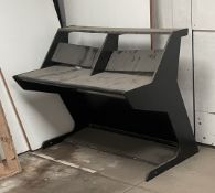 1 x Audio Sound Studio Desk with Dual Screen Monitor Mounts
