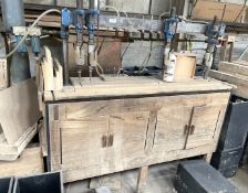 1 x Brookman Selfeedril Multi Spindle Boring Machine - Mounted on a Bespoke Cabinet